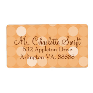 Etiqueta Endereço do remetente alaranjado do chá de frald