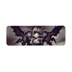 Etiqueta Endereço do remetente escuro da fada do Anime do