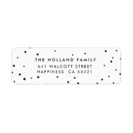 Etiqueta ENDEREÇO DO REMETENTE, manchas bonitas de neve mod