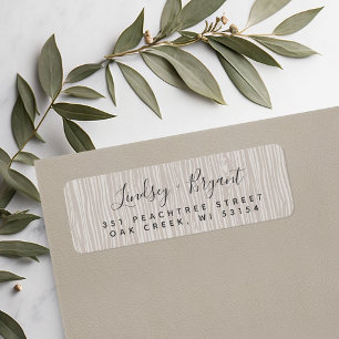 Etiqueta Endereço do remetente personalizado do Taupe grã