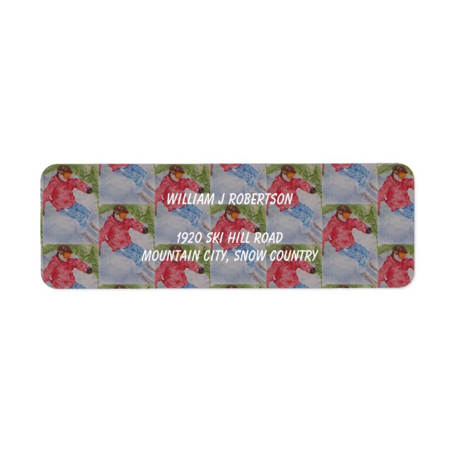 Etiqueta ENDEREÇO DO SKIER DA descida (Frente)