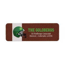 Etiqueta Endereço do Super Bowl American Football Bar Mitzv