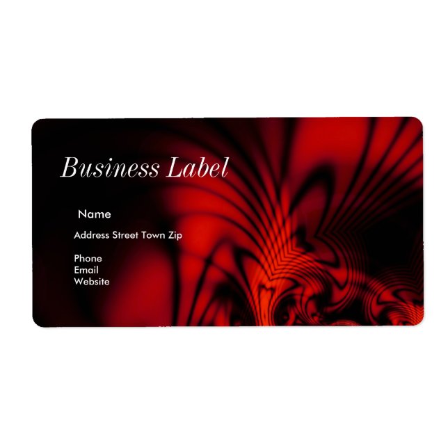Etiqueta Endereço Empresarial Abstrato Vermelho Pr (Frente)