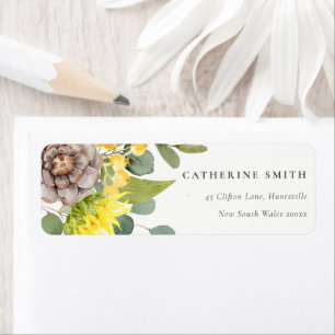 ETIQUETA ENDEREÇO FLORAL DA LINHA EUCALYPTUS DO FUSOR RUSTI