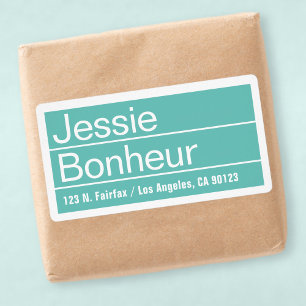 Etiqueta Endereço legal Moderno Light Teal Return