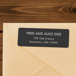 Etiqueta Endereço Mínimo sofisticado de Devolução de Casame