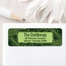 Etiqueta Endereço Mitzvah do Bar do Circuito do Computador