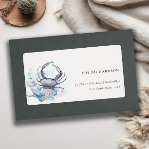 Etiqueta Endereço Náutico do Coral do Caranguejo Submarino 