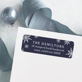 Etiqueta Endereço para devolução da queda de neve do invern