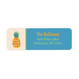 Etiqueta Endereço para devolução de abacaxi de Natal