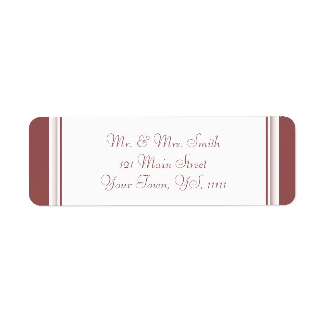 Etiqueta Endereço para devolução de Marsala (Frente)