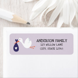 Etiqueta Endereço para devolução do Baby Stork