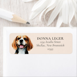 Etiqueta Endereço Personalizado do Cão-Beagle