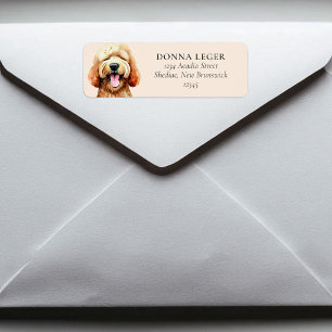 Etiqueta Endereço Personalizado do Cão Labradoodle