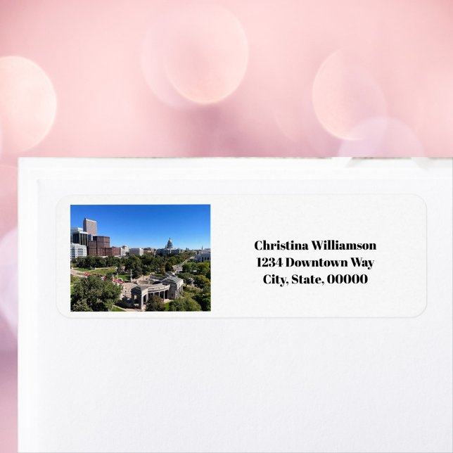 Etiqueta Endereço Personalizado do Centro de Denver (A return address label featuring Denver!  The text can be changed to fit your needs!)
