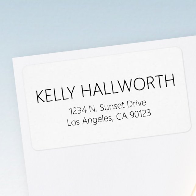 Etiqueta Endereço preto e branco de devolução (Criador carregado)