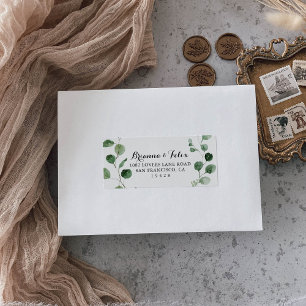 Etiqueta Endereço RSVP de Casamento do Eucalyptus Calligra