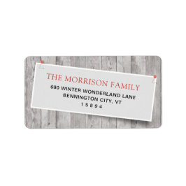 Etiqueta Endereço Rustic Pinated Return