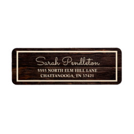 Etiqueta Endereço Rustic Wood Cream