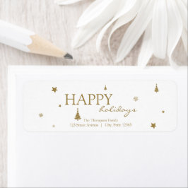 Etiqueta Endless Felicidade Endereço de Férias de Natal