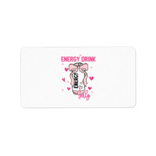 Etiqueta Energy Beber Girly Funny Bebendo