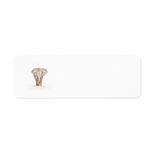 Etiqueta enfeite de elefante (Frente)