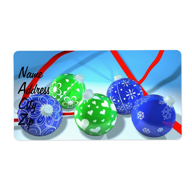 Etiqueta Enfeites de natal (Frente)