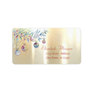 Etiqueta Enfeites de natal,Ramificação de Árvore,Dourado