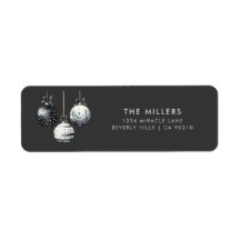 Enfeites Pretos e Brancos Natal Minimalista