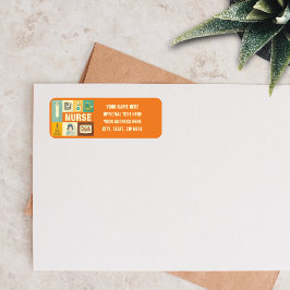 Etiqueta Enfermeira Profissional Icônica Projetada