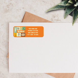 Etiqueta Enfermeira Profissional Icônica Projetada