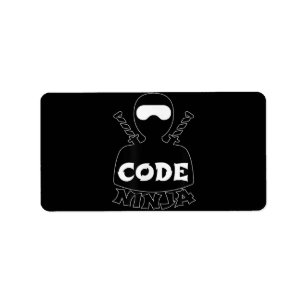 Etiqueta Engenheiro de Codificação de Computadores Ninja -