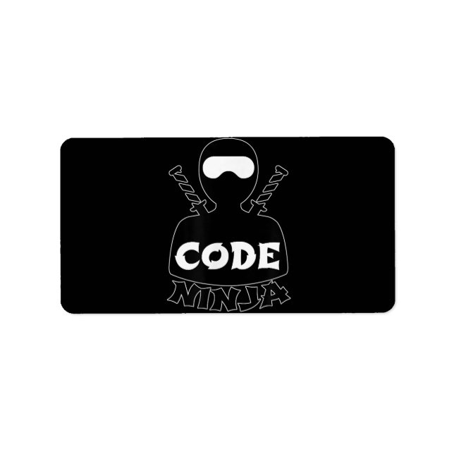 Etiqueta Engenheiro de Codificação de Computadores Ninja -  (Frente)