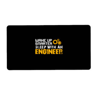 Etiqueta Engenheiro Dorme Com Um Engenheiro