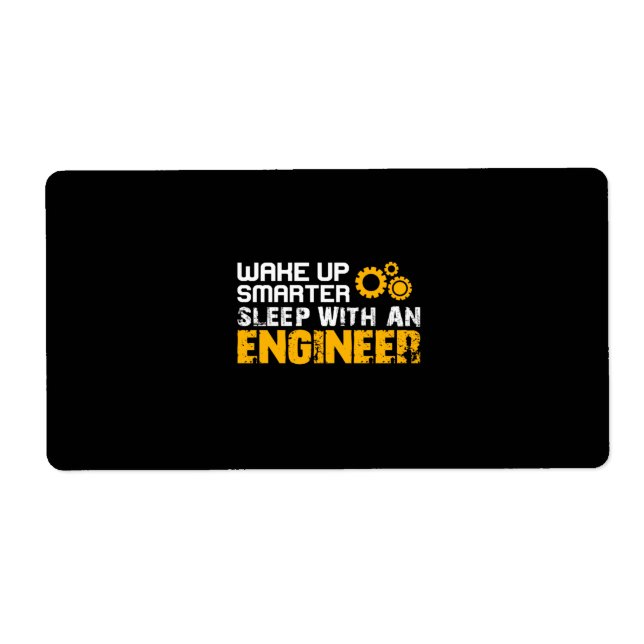 Etiqueta Engenheiro Dorme Com Um Engenheiro (Frente)