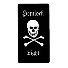 Etiqueta Engraçada Hemlock Envenenada Crânio Cruzado Cervej