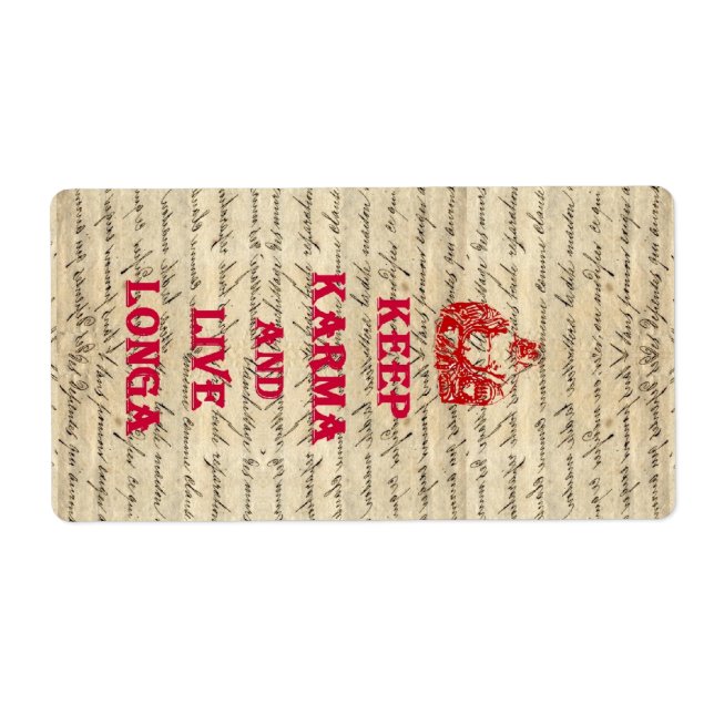 Etiqueta Engraçado Buda dizendo (Frente)