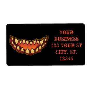 Etiqueta Engraçado Jack o'lantern Thunder_Cove