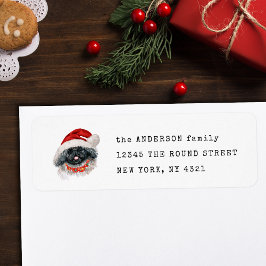 Etiqueta Engraçado Pekingese Natal Endereço de Devolução