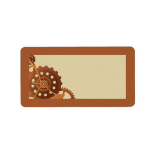 Etiqueta Engrenagens das rodas denteadas de Steampunk que
