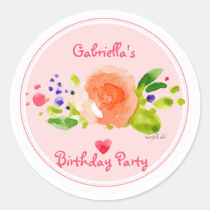 Etiqueta ensolarada da aguarela