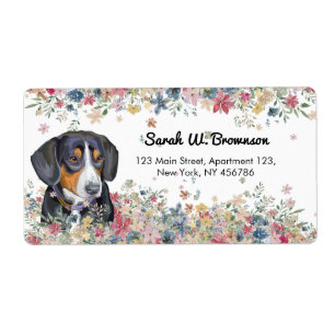 Etiqueta Entlebucher Mountain Dog Jogo da papoila