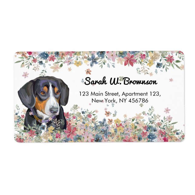 Etiqueta Entlebucher Mountain Dog Jogo da papoila (Frente)