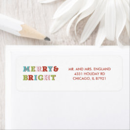 Etiqueta Envelope de Endereço Colorido de Natal Moderno