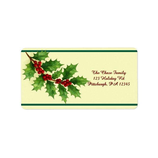 Etiqueta Envio de Holly & Berries (Frente)