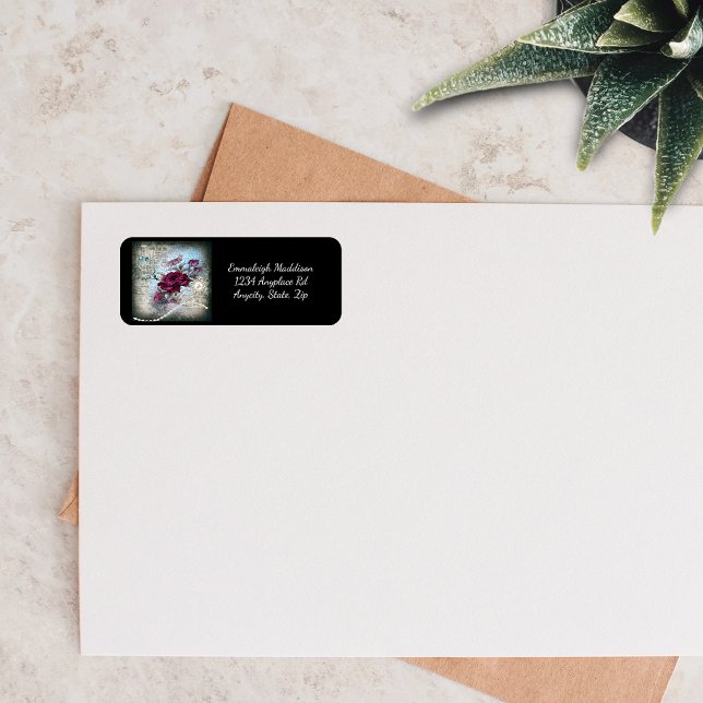 Etiqueta Ephemera Rosa vitoriana (Criador carregado)