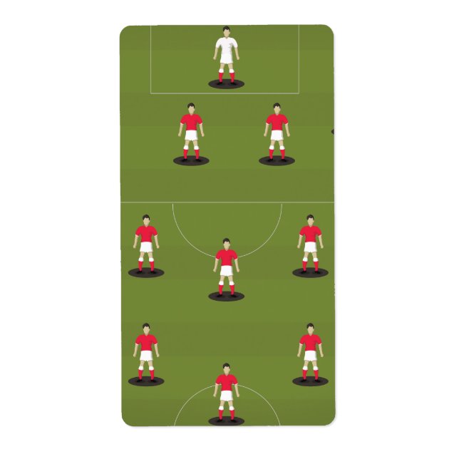 Etiqueta Equipe de Futebol de Brinquedo (Frente)