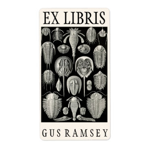 Etiqueta Ernst Haeckel Aspidonia Bookplate