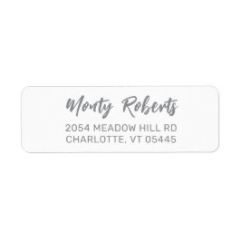 Etiqueta Esboço da Mão Moderna Elegante | Endereço de devol