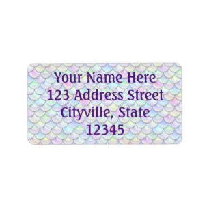 Etiqueta Escalas da sereia da bolha do arco-íris de Falln